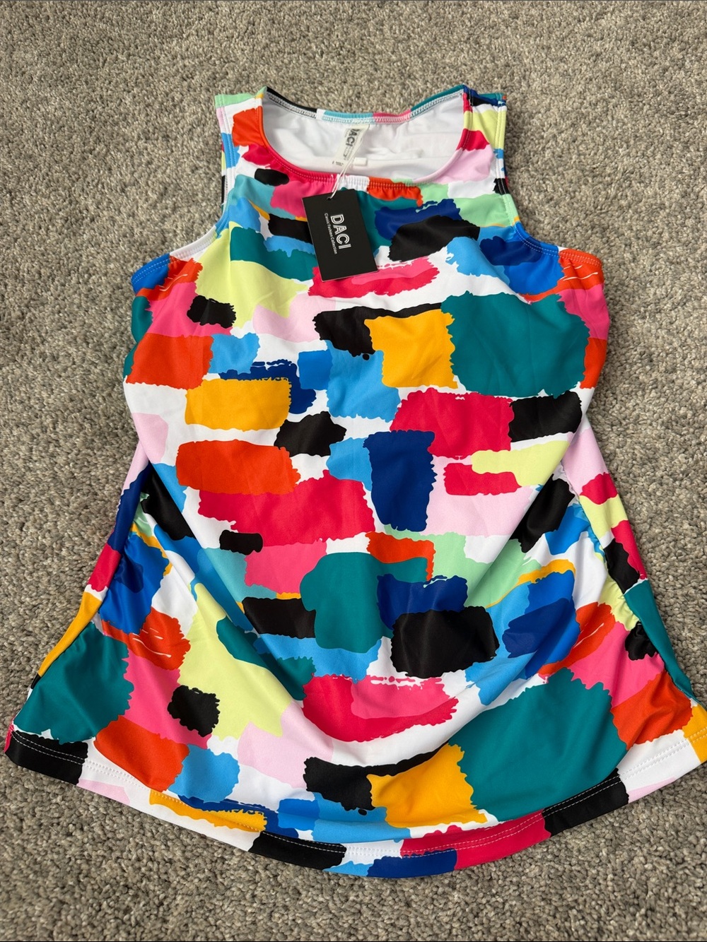 NWT Med. DACI Tankini Top with Tummy Control, runs big, $15 - Picture 1 of 7